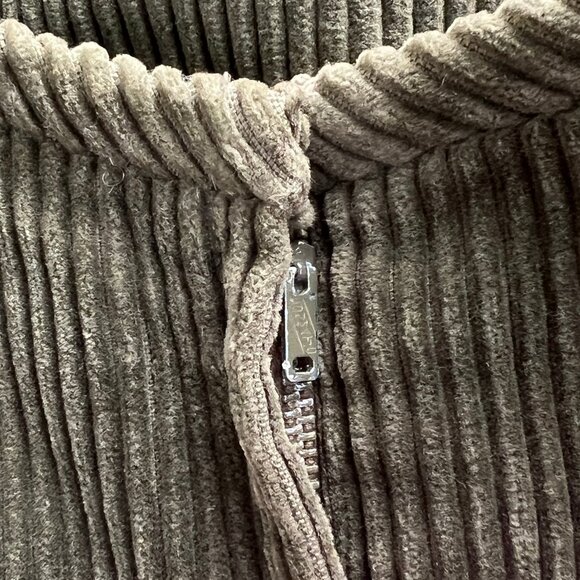 Vintage 60s 70s Corduroy Mini Dress Shift Handmade Mod MCM Hand Sewn Maternity - Picture 7 of 9